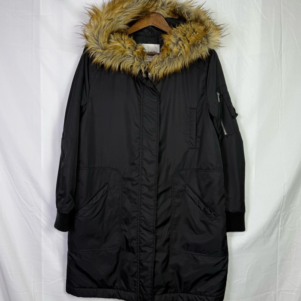 BB Dakota Hooded Anorak with Faux Fur Trim